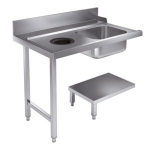 Combisteel Zulauftisch Grundboden mit Abfallloch 1200 Links für 7280.0045-0046