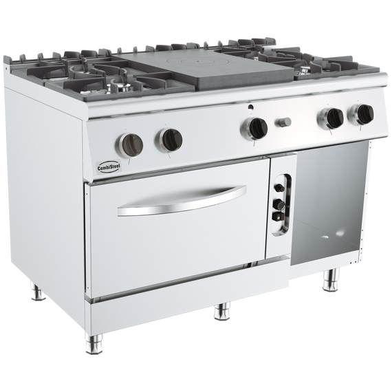Combisteel Base 700 Glühplattenherd 4 Br. Gasbackofen