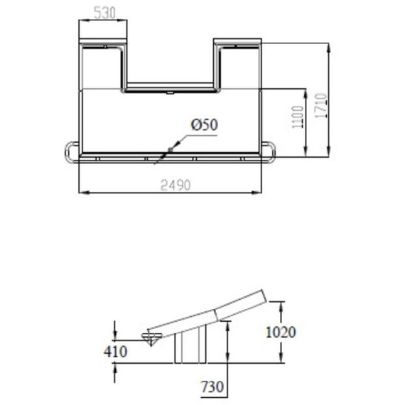 Combisteel Fischtheke – Breite 2490