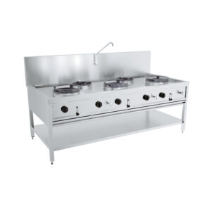 Combisteel Gas Woktisch 3X17Kw + 2X9Kw