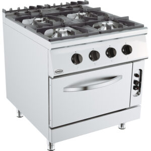 Combisteel Base 900 Gasherd 4 Br. mit Gasbackofen