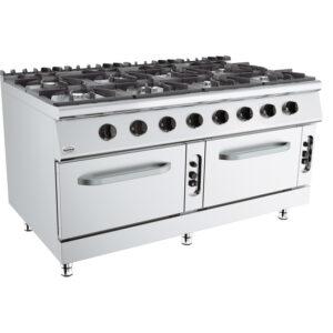 Combisteel Base 900 Gasherd 8 Br. mit Gasbackofen