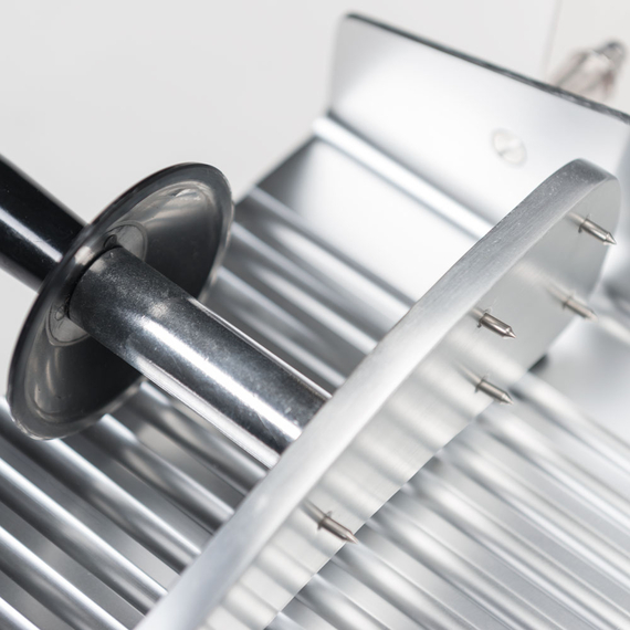 Aufschnittmaschine, Gehäuse aus eloxiertem Aluminium, Messer 250 mm Ø