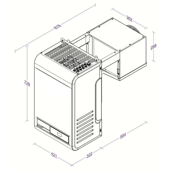 Combisteel Kühlaggregate Huckepack 9,6-19,9 M3 mit Online-Anbindung