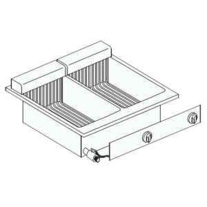 Combisteel Elektrofriteusen 2X10 L – Breite 600 – Art.-Nr.: 7266.0075