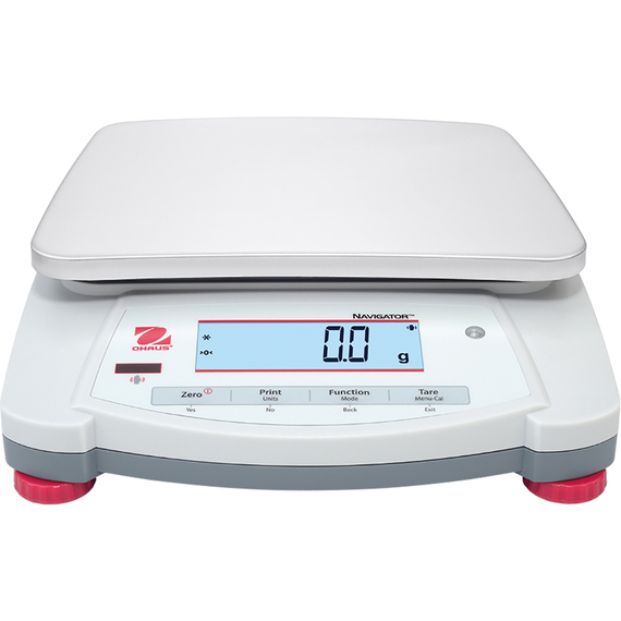 Portable Mehrzweckwaage Ohaus Navigator, 240x250x74 mm (BxTxH), Wägebereich bis 6,4 kg, Teilung 2 g