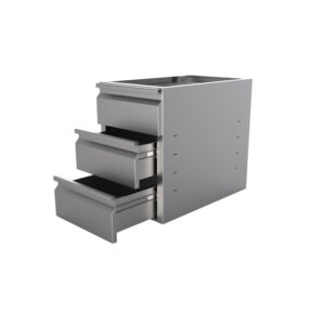 Combisteel Schubladenreihe 3 Schuben für Tisch 600