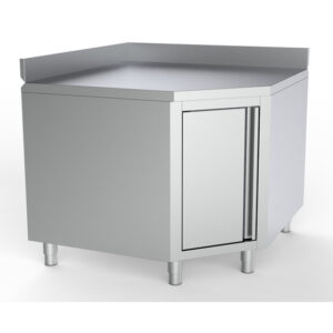 Combisteel Arbeitstisch Ecke mit Tür Und Aufkantung 1000/1000 für 600mm Tisch