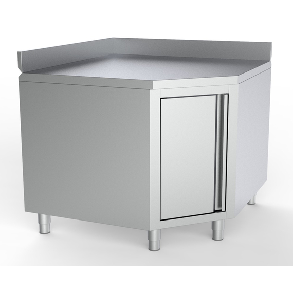 Combisteel Arbeitstisch Ecke mit Tür Und Aufkantung 1000/1000 für 600mm Tisch