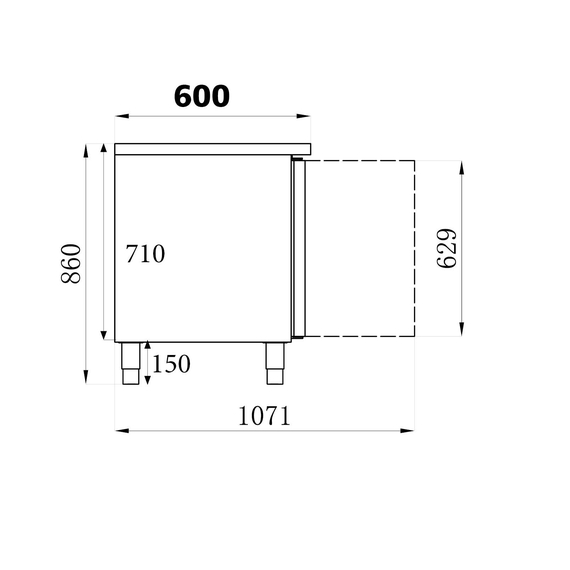 Combisteel Standard Line 600 Kühltisch 2 Türen
