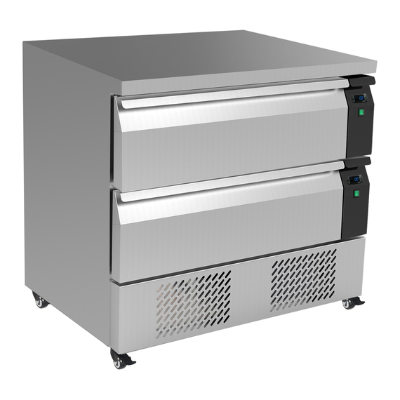Combisteel Kühl-/Tiefkühltisch Umschaltbar 2 Schubladen 4X 1/1Gn