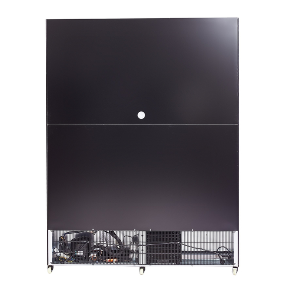 Combisteel Kühlschrank 3 Glastüren Schwarz Nap-1200