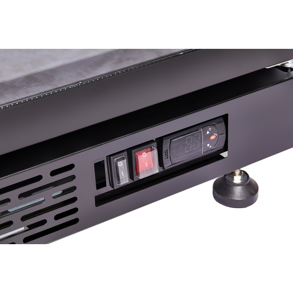 Combisteel Kühlschrank 3 Glastüren Schwarz Nap-1200