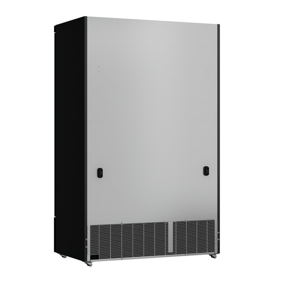 Combisteel Kühlschrank 2 Glastüren Schwarz Jde-1000R Bl