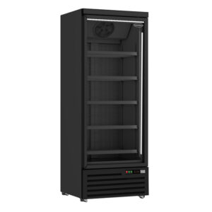 Combisteel Tiefkühlschrank 1 Glastür Schwarz Jde-600F Bl