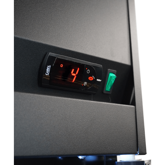 Combisteel Kühlschrank 3 Glastüren Schwarz Irm-1180R Bl