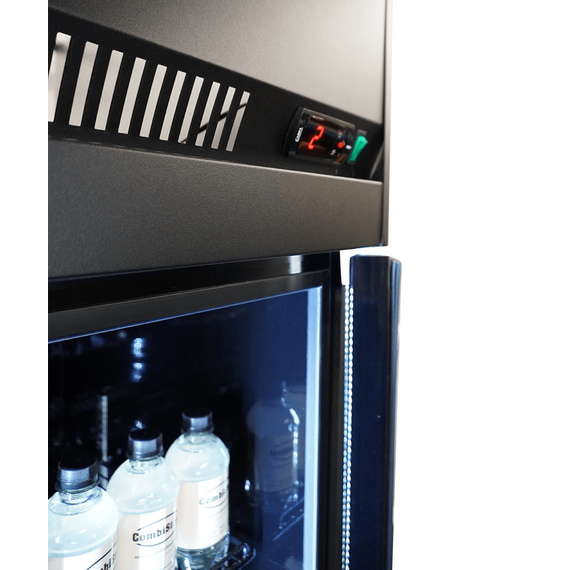Combisteel Kühlschrank 3 Glastüren Schwarz Irm-1180R Bl