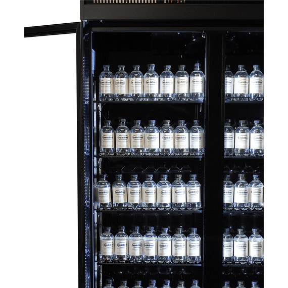 Combisteel Kühlschrank 3 Glastüren Schwarz Irm-1180R Bl