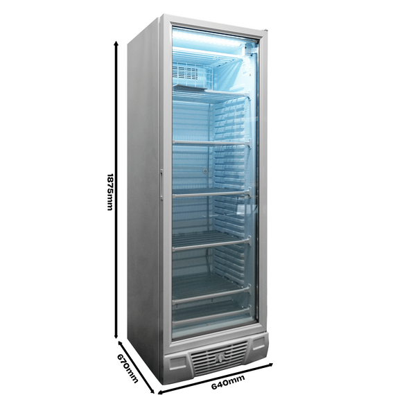 Combisteel Tiefkühlschrank 1 Glastür 382L – Breite 640 – Art.-Nr.: 7464.0062