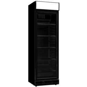 Combisteel Kühlschrank 1 Glastür Schwarz – Breite 595