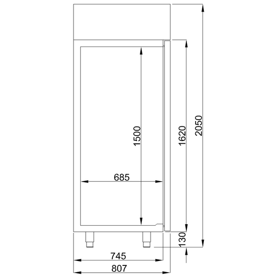 Combisteel Pro Line Kühlschrank Edelstahl Glastür Mono Block 700 Ltr