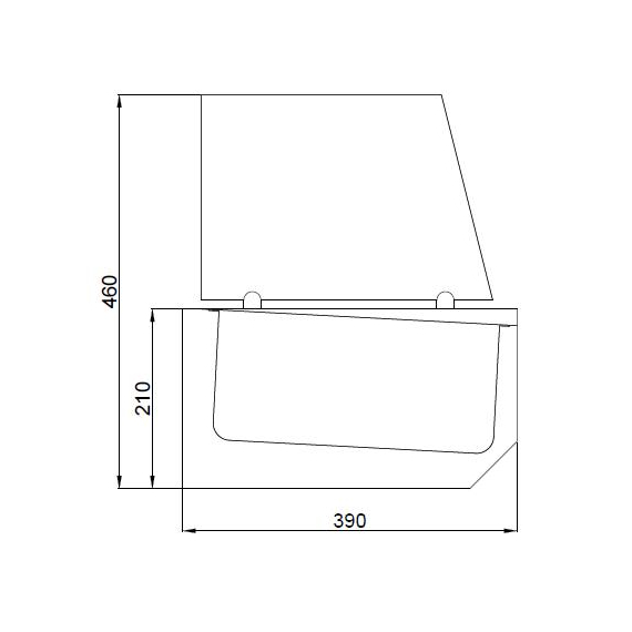 Combisteel Pro Line Aufsatzvitrine 10X 1/3 Gn