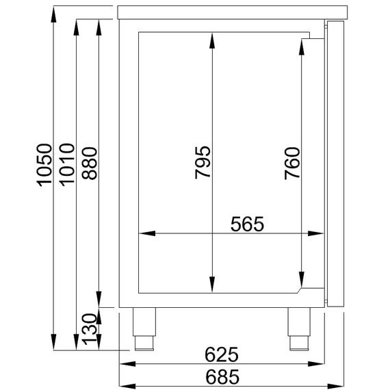 Combisteel Biertheke 2 Türen 1R