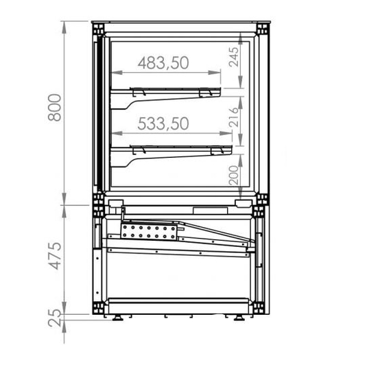Combisteel Kühlvitrine 450L