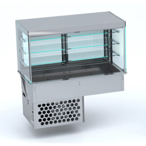 Combisteel Einbaukühlvitrine Eckig  mit Rollvorhang 4/1 Gn