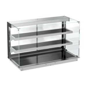 Combisteel Einbauwärmevitrine Keramik Eckig - Schwarz 3/1
