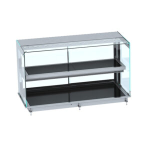 Combisteel Einbauwärmevitrine Keramik Eckig - Schwarz 4/1