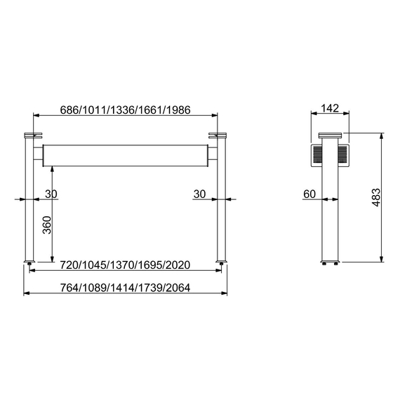 Combisteel Beleuchtungselement 2/1