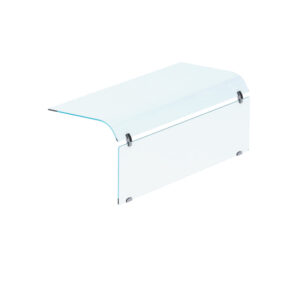Combisteel Aufsatzbord mit Einseitig Abgerundet Glas Geschlossen - 5/1