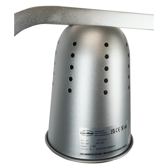 Combisteel Wärmelampe Schwarz Silber