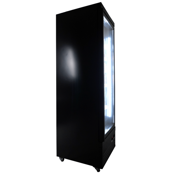 Combisteel Kühlschrank 1 Glastür Schwarz Ceb-500R Bl