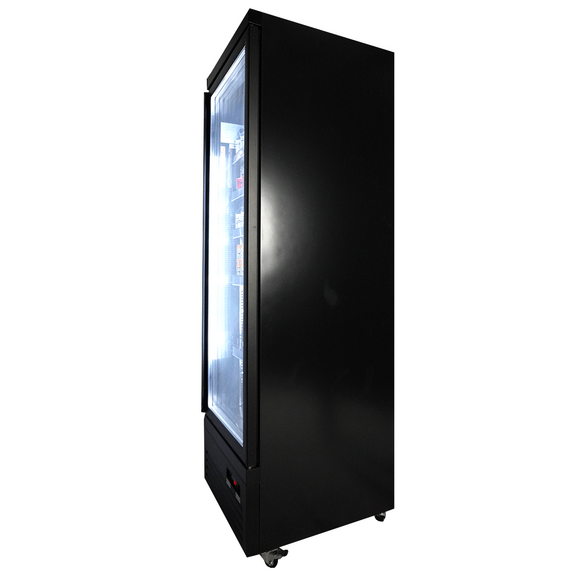 Combisteel Kühlschrank 1 Glastür Schwarz Ceb-500R Bl
