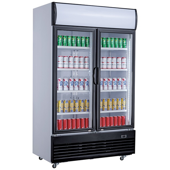 Combisteel Kühlschrank 2 Glastüren 1000L