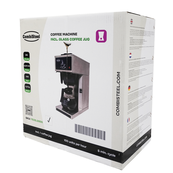 Combisteel Kaffeemaschine Inkl. 1 Kaffeekanne Aus Glas 1.8L