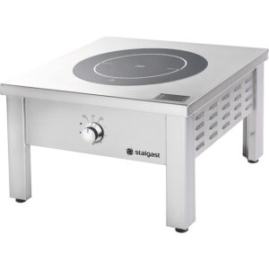 Stalgast Edelstahl Induktions-Hockerkocher, 1 Kochplatte, 5 kW, 500x500x380 mm (BxTxH)
