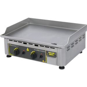 ROLLER GRILL Gas-Griddleplatte, Edelstahl-Grillfläche, zwei Heizzonen, Abmessung 600x450x190 mm (BxTxH), 5,5 kW
