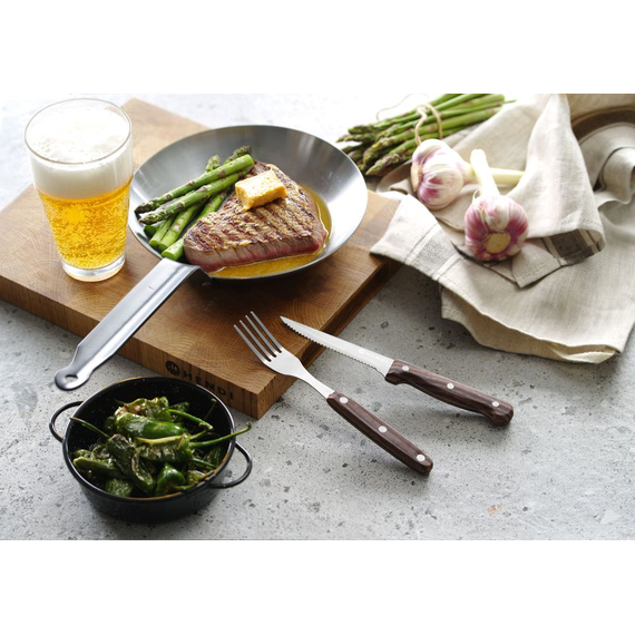 Hendi Steakgabel – 6 Stück, Profi Line, Braun, 6 Stk., (L)200mm