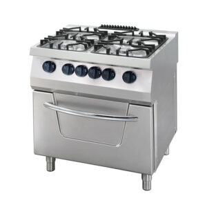 Maxima Gastro Heavy Duty Herd - 4 Brenner - Doppeleinheit - 70 cm Tief - 36 kW - Gas inkl. Elektroofen