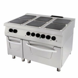 Maxima Gastro Premium Herd - 6 Brenner - Dreifache Einheit - 90 cm Tief - inkl. Ofen - Elektrisch