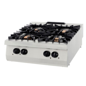 Maxima Gastro Premium Kochfeld - 4 Brenner - Doppeleinheit - 90 cm Tief - 40 kW - Gas