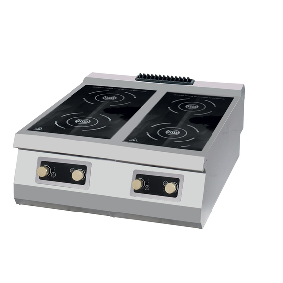 Maxima Gastro Premium Induktionskochfeld - 4 Brenner - Doppeleinheit - 90 cm Tief - Elektrisch