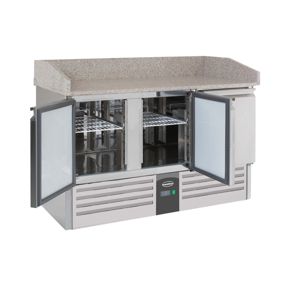 Combisteel Compact Line Pizzatisch 3 Türen – Breite 1400
