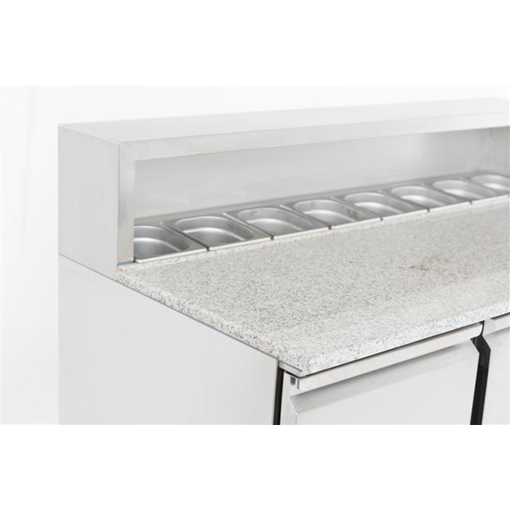 Combisteel Compact Line Pizzatisch 3 Türen – Breite 1368