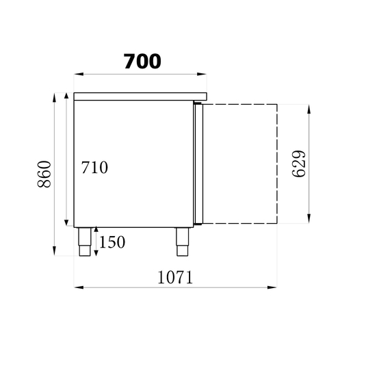 Combisteel Standard Line 700 Kühltisch 2 Türen