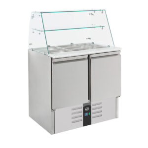 Combisteel Compact Line Gekühlte Saladette mit Glas 2 Türen