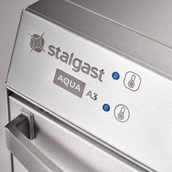 Stalgast Gläserspülmaschine Aqua A3 mit Klarspülmittel- und Reinigerdosierpumpe, Korbgröße 350x350 mm